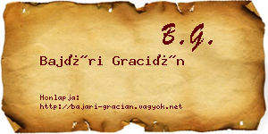 Bajári Gracián névjegykártya